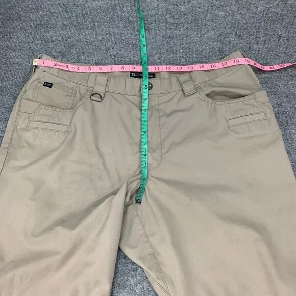 5.11 Tactical Pants Mens 38x32 Tan Ripstop Double Knee Breathable Double Knee - Picture 6 of 11